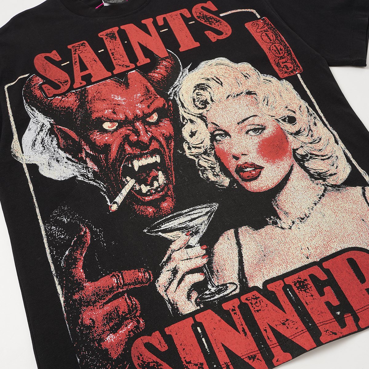 SAINT Front and Back Graphic Short-Sleeve T-Shirt ¡ª detail