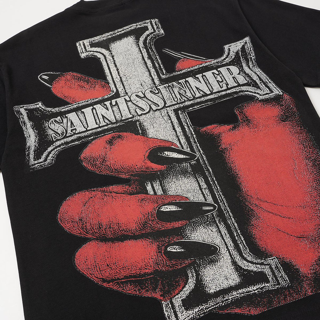 SAINT Front and Back Graphic Short-Sleeve T-Shirt ¡ª detail