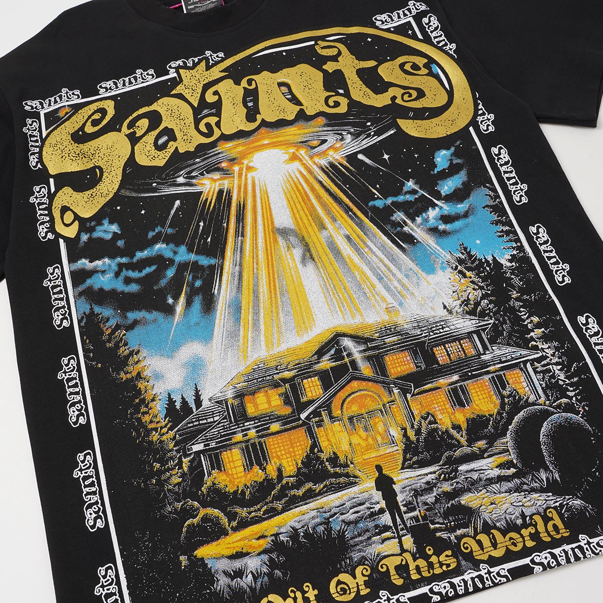 SAINT UFO Alien Graphic Short-Sleeve T-Shirt ¡ª detail