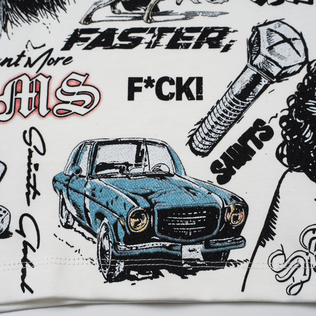 SAINT White Collage Graphic Short-Sleeve T-Shirt ¡ª detail