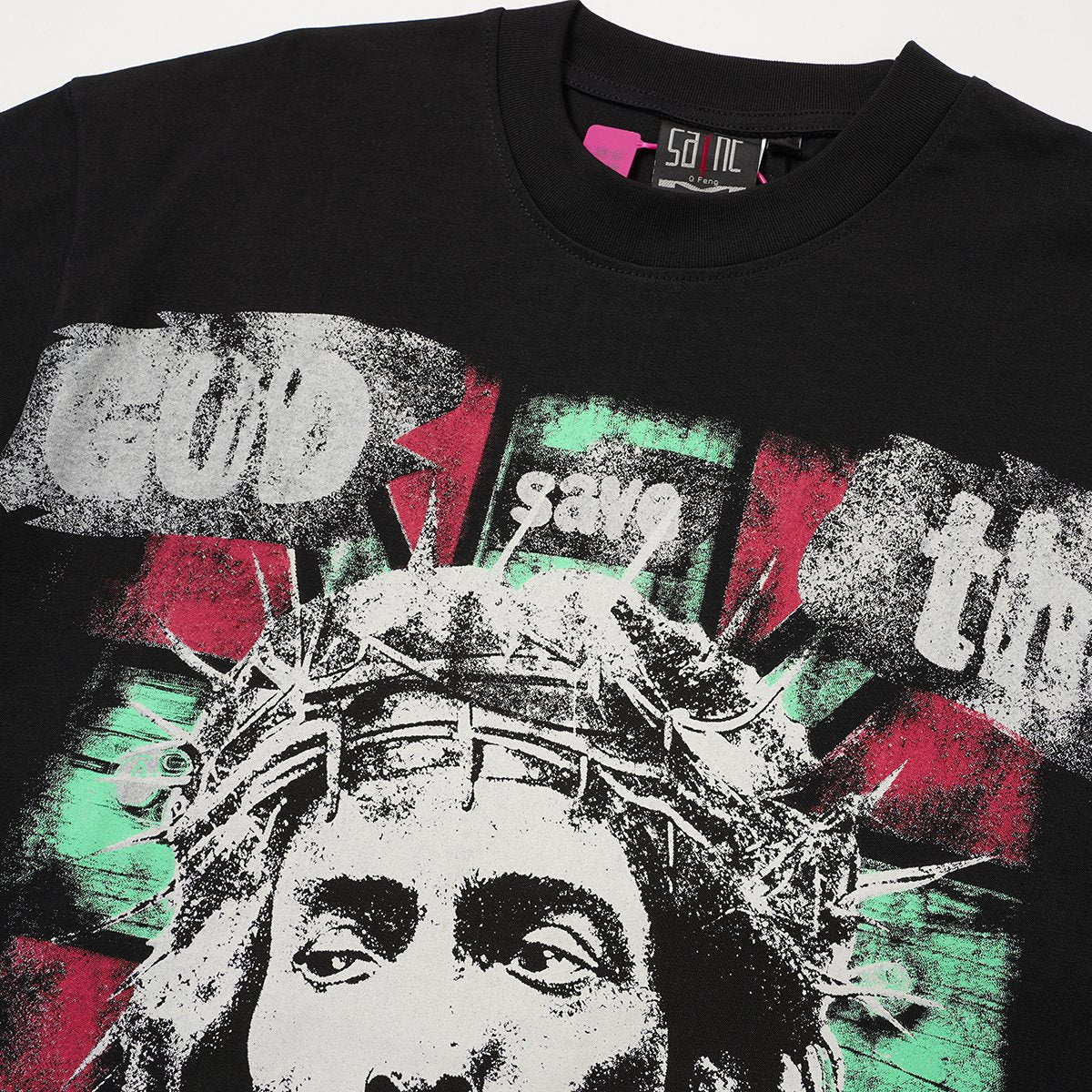 SAINT Jesus Graphic Short-Sleeve T-Shirt ¡ª detail
