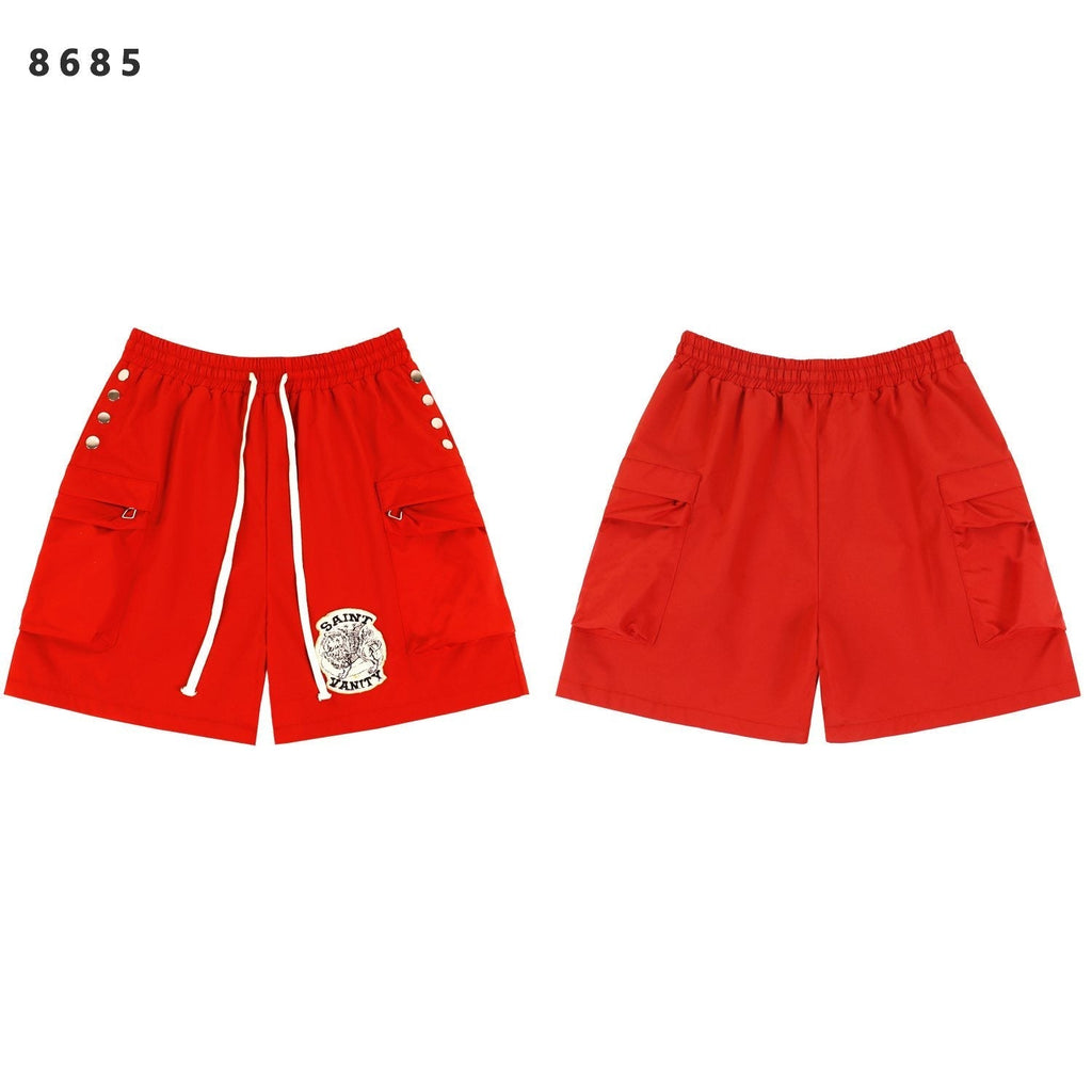 SAINT Vanity Embroidered Snap-Button Cargo Shorts ¡ª hero
