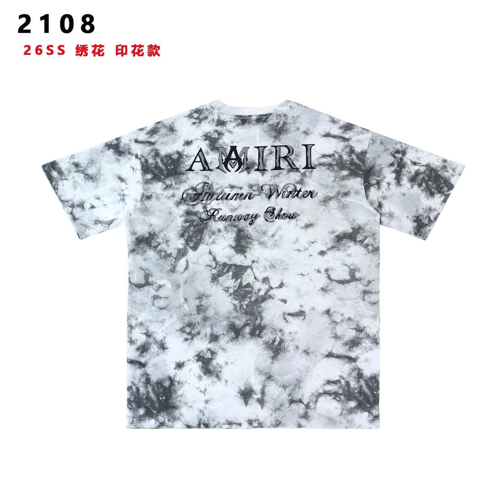 AMIRI Gray Tie-Dye Graphic T-Shirt ¡ª back