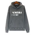 AMIRI Washed Dark Gray Graphic Hoodie ¡ª hero