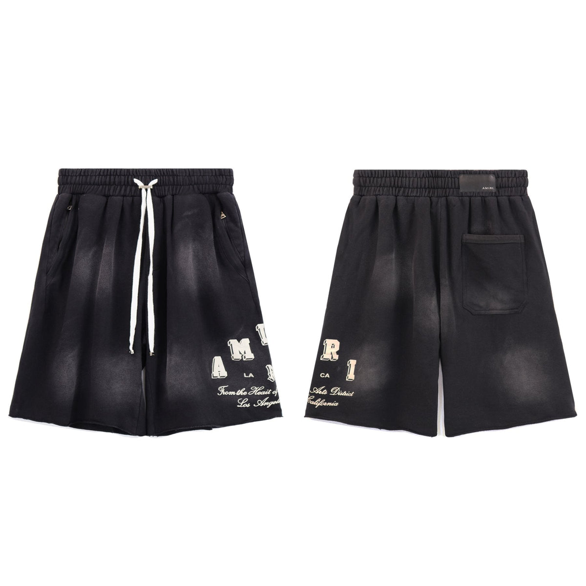 AMIRI Washed Graphic T-Shirt & Shorts Set ¡ª front