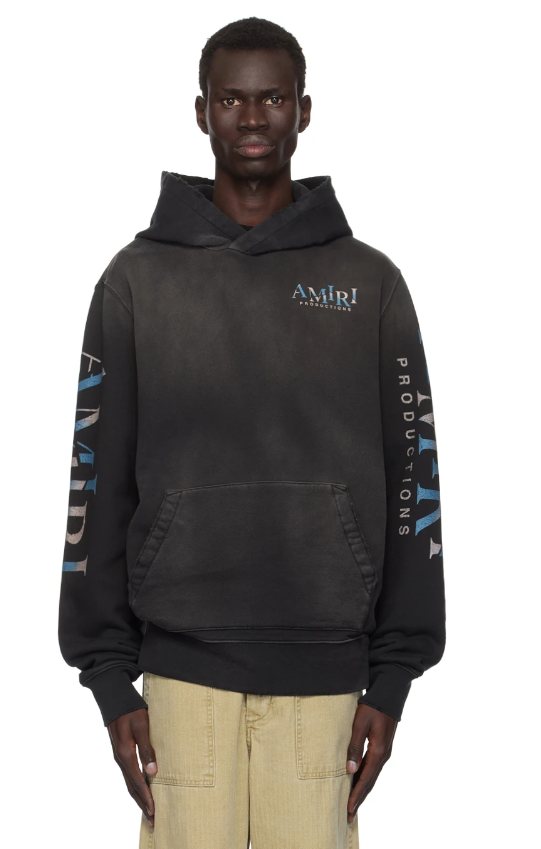 AMIRI Theatre Masks Rose Graphic Hoodie ¡ª front