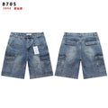 VALLEY Star Rhinestone Denim Cargo Shorts ¡ª hero