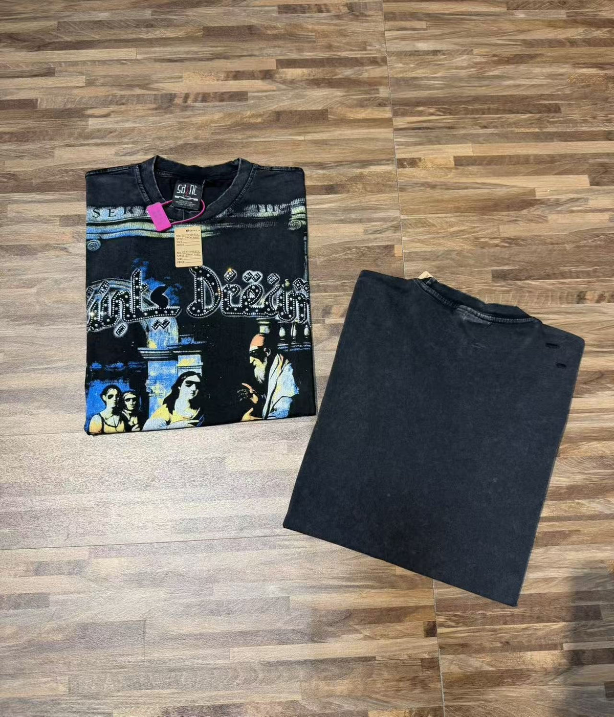 SAINT Religious Art Rhinestone T-Shirt ¡ª context