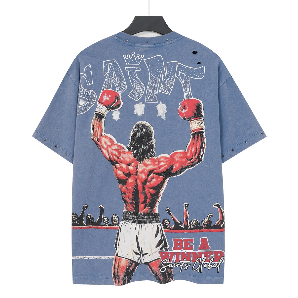 SAINT Boxing Graphic Washed T-Shirt ¡ª back