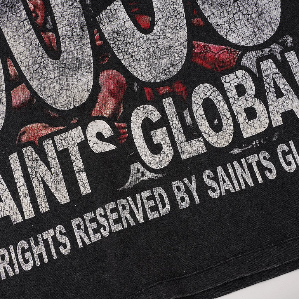 SAINT Angel & Devil 3035 Short-Sleeve Graphic T-Shirt ¡ª detail