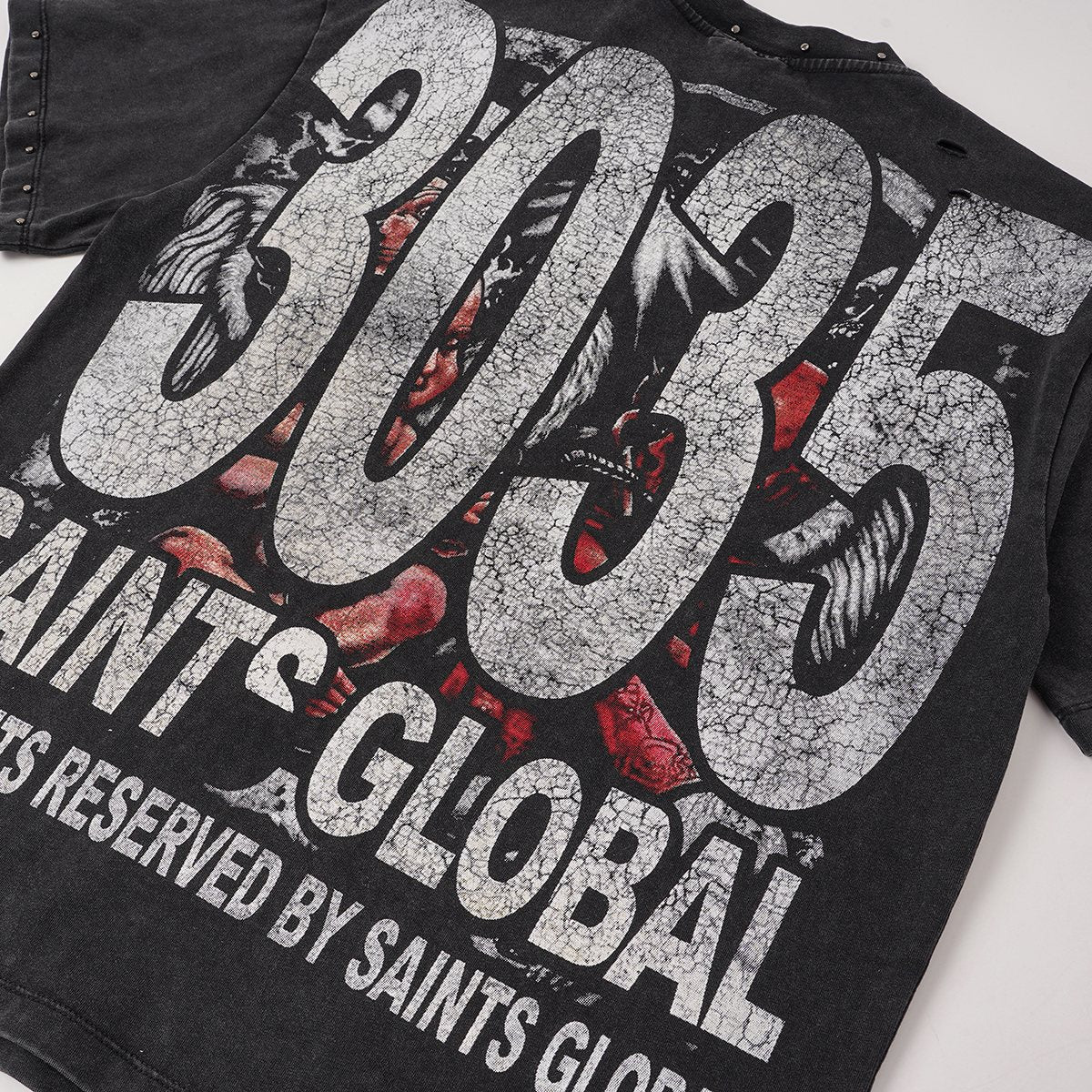 SAINT Angel & Devil 3035 Short-Sleeve Graphic T-Shirt ¡ª detail