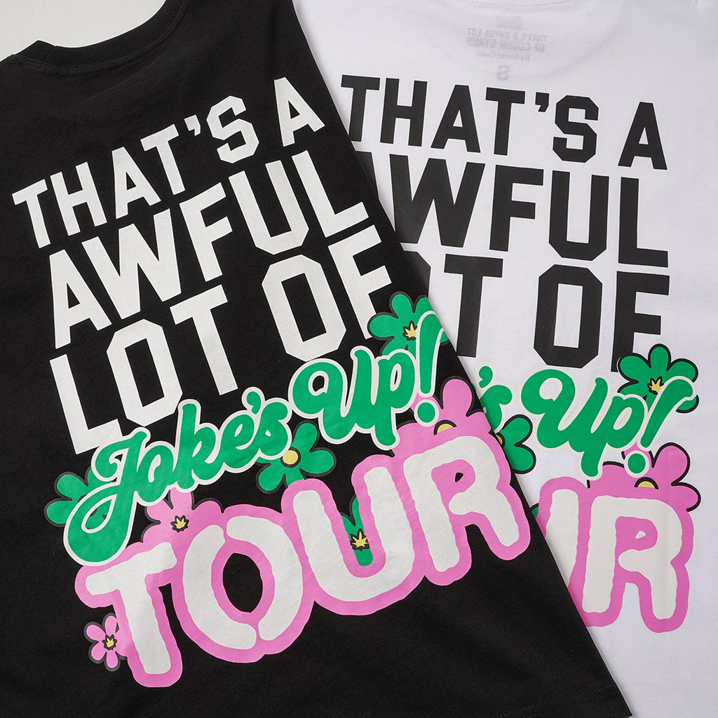 THAT'S A AWFUL LOT OF COUGH SYRUP Floral Tour Graphic T-Shirt ¡ª detail