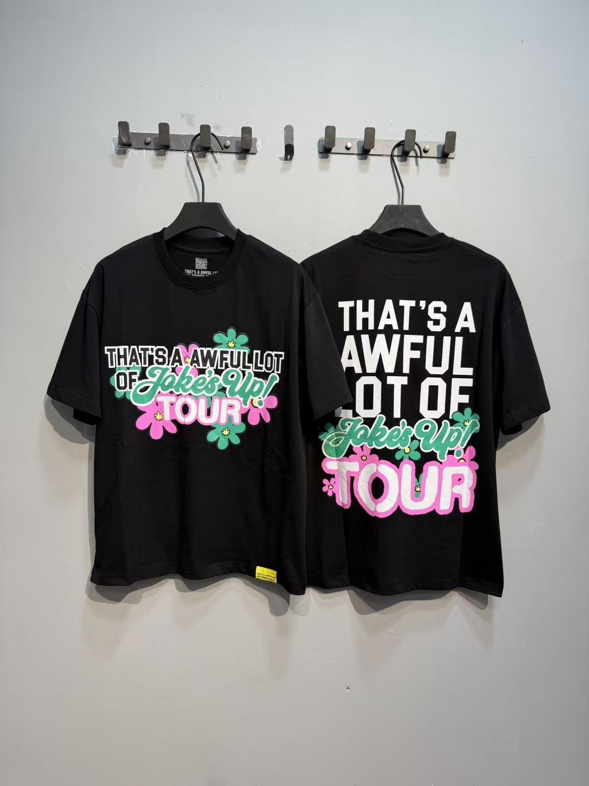 THAT'S A AWFUL LOT OF COUGH SYRUP Floral Tour Graphic T-Shirt ¡ª context