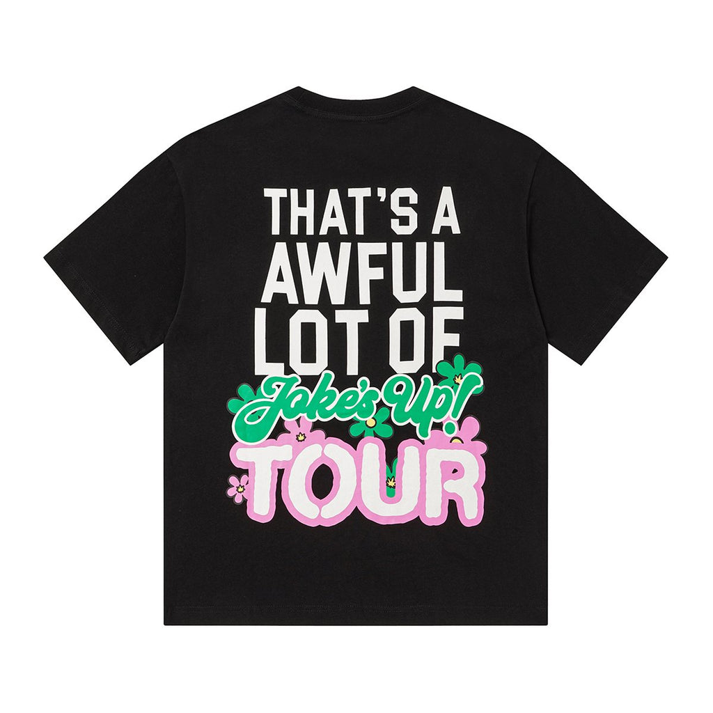 THAT'S A AWFUL LOT OF COUGH SYRUP Floral Tour Graphic T-Shirt ¡ª back