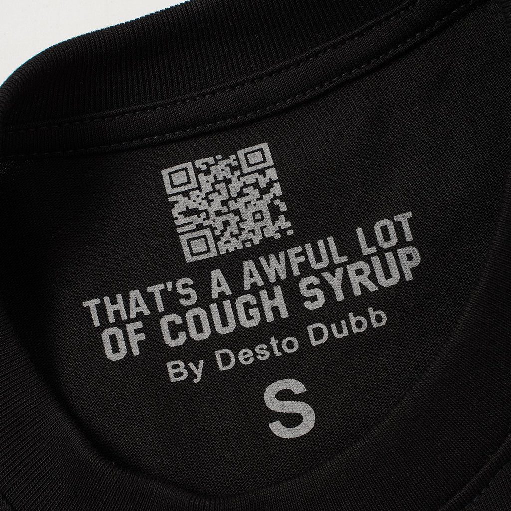 THAT'S A AWFUL LOT OF COUGH SYRUP Front & Back Graphic T-Shirt ¡ª neck_label