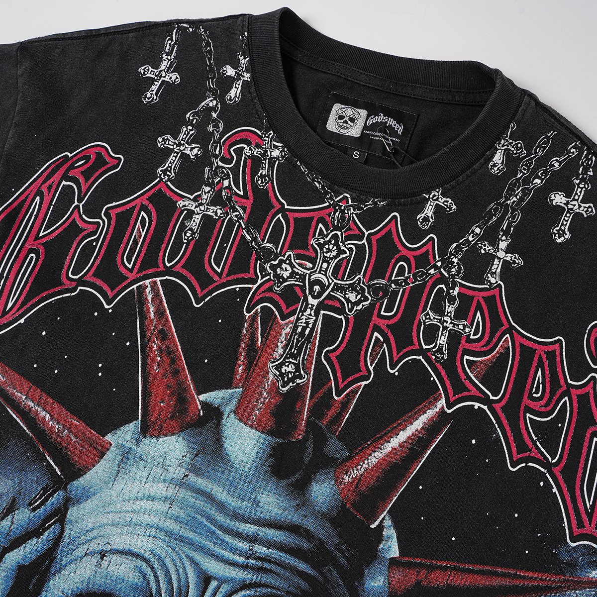 Godspeed Alien Human Graphic Short-Sleeve T-Shirt ¡ª detail