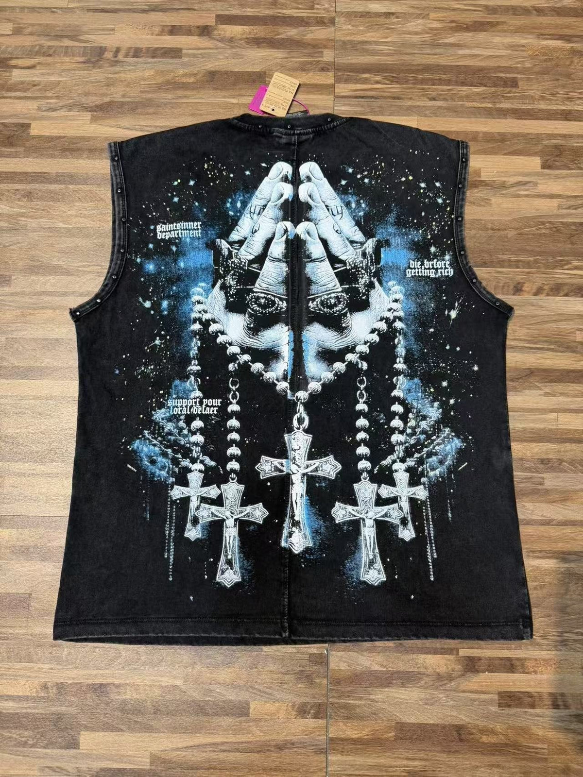 SAINT Washed Rock Graphic Sleeveless T-Shirt ¡ª back