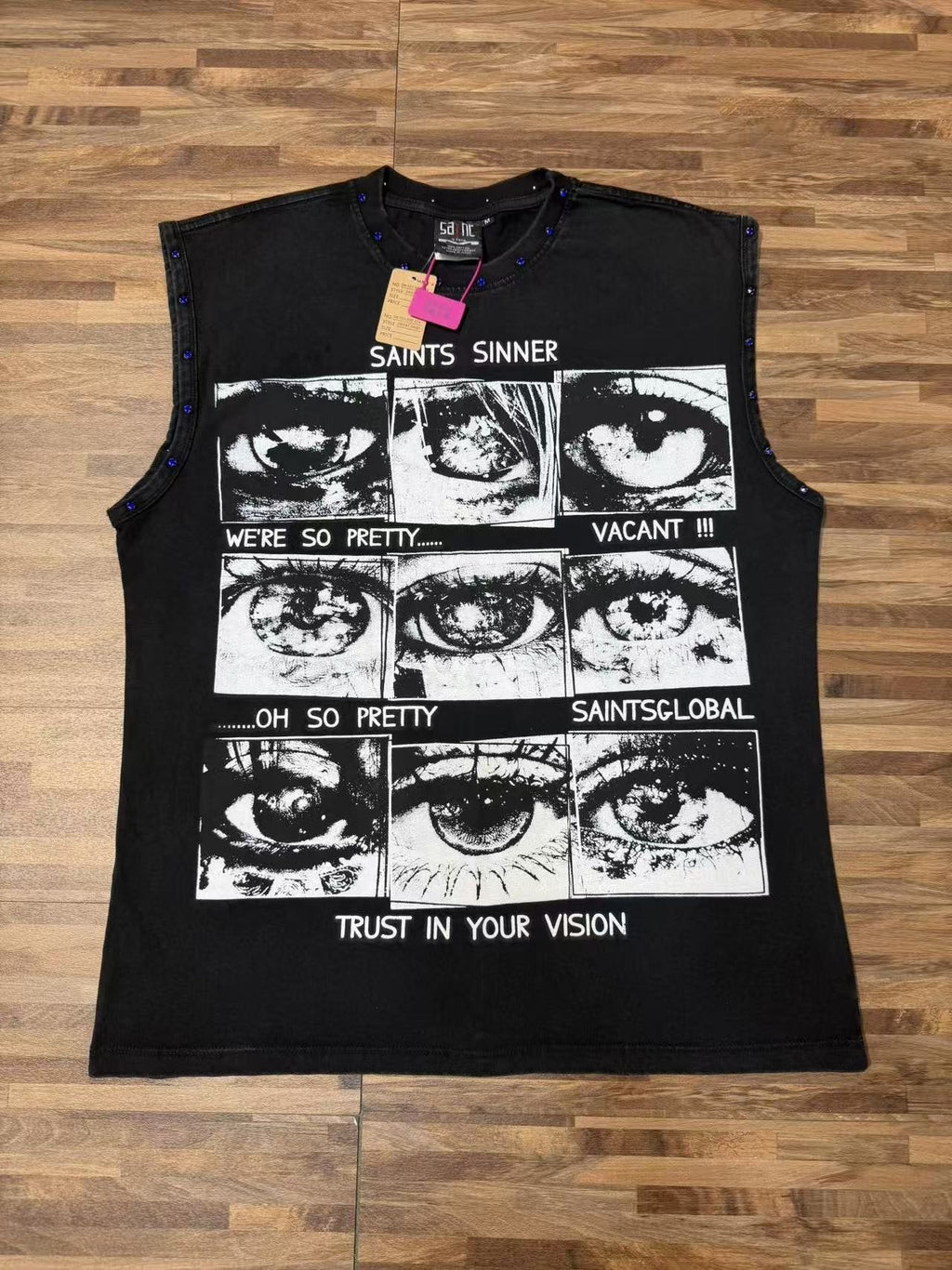 SAINT Sinner Washed Graphic Sleeveless T-Shirt ¡ª hero