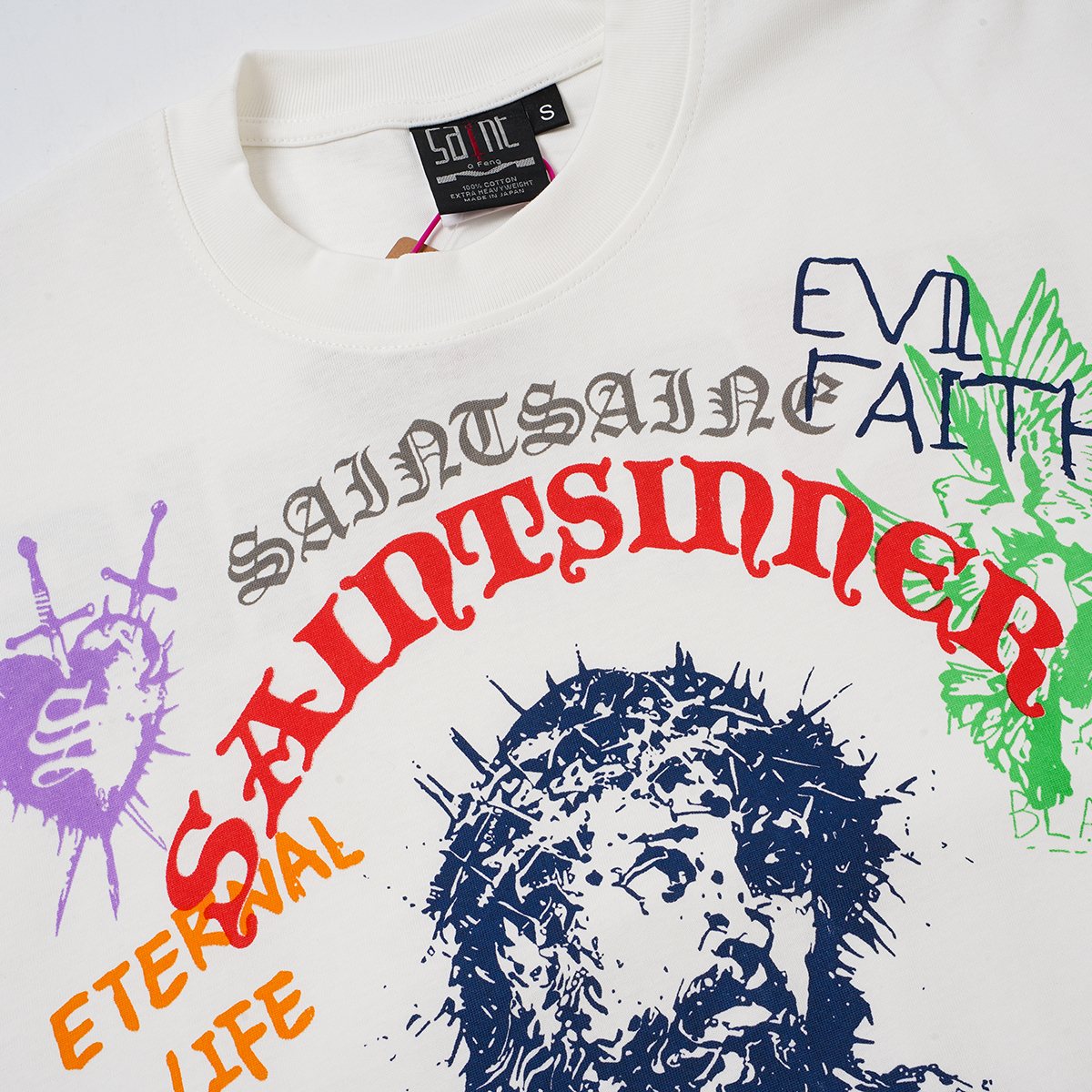 SAINT Multicolor Athletics Graphic T-Shirt ¡ª detail