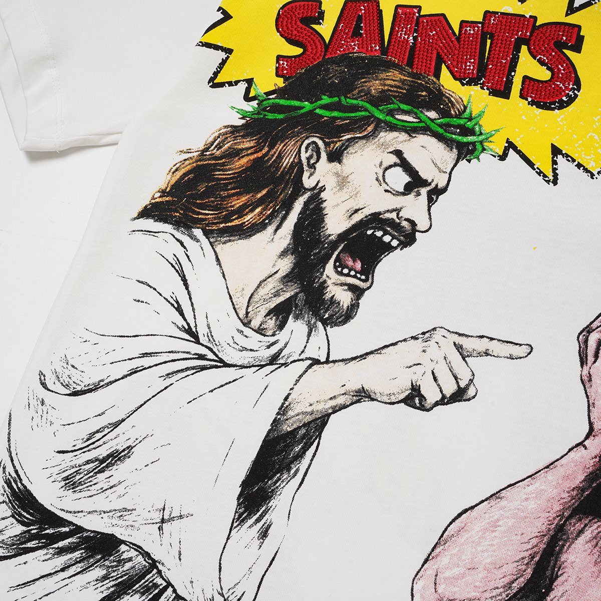 SAINT P53 Rhinestone Graphic T-Shirt ¡ª detail