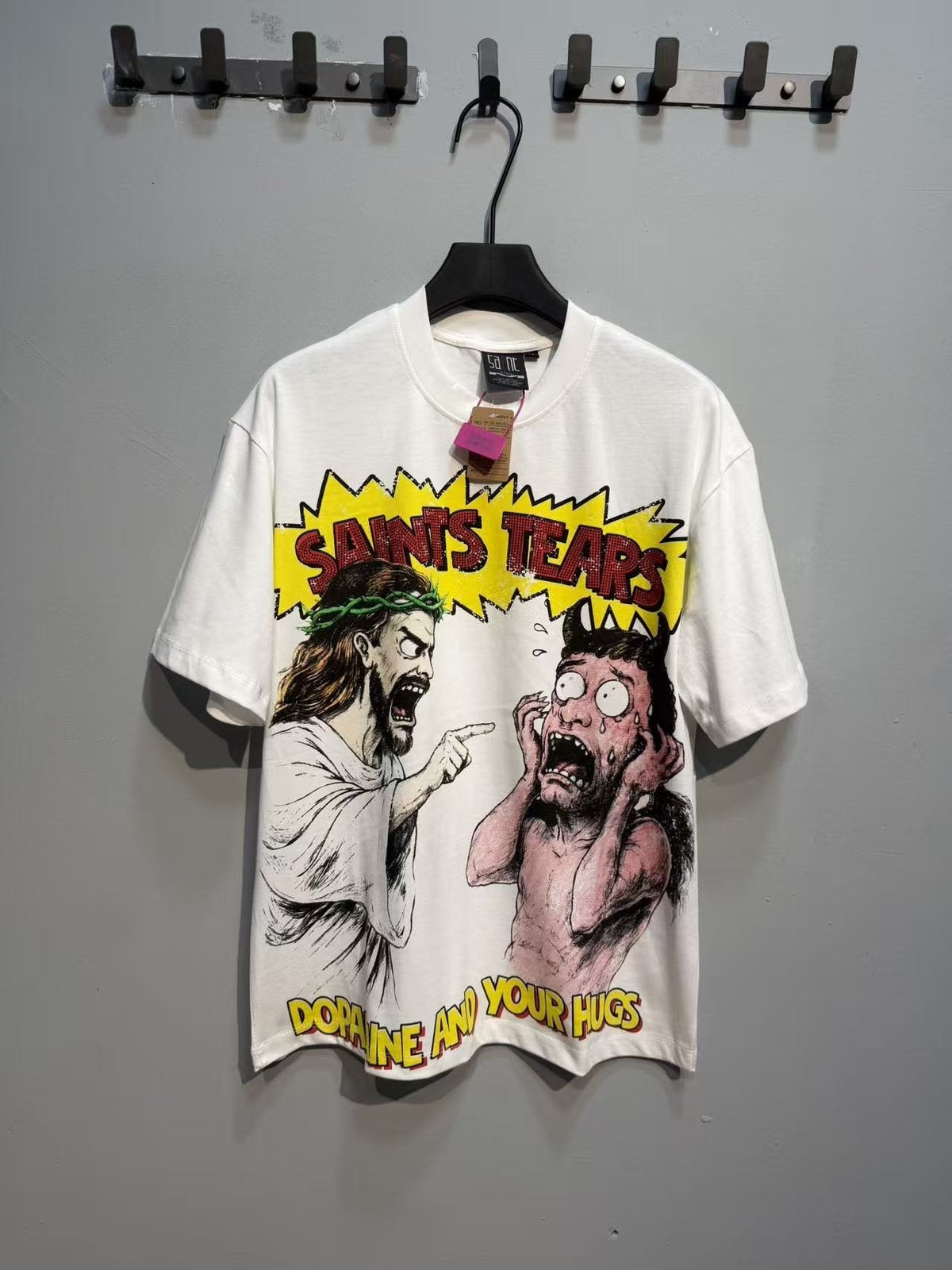 SAINT P53 Rhinestone Graphic T-Shirt ¡ª front