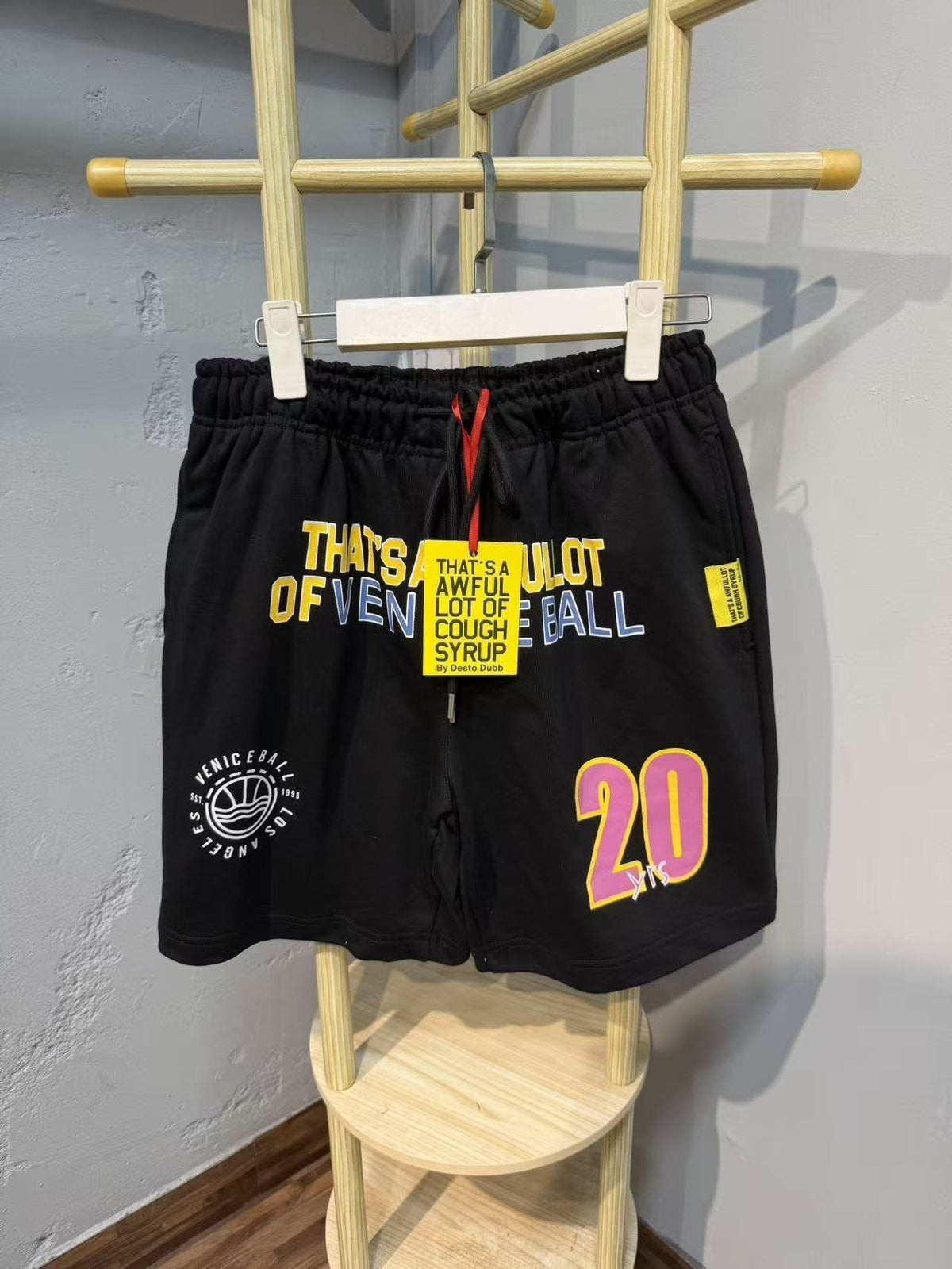 THAT'S A AWFUL LOT OF COUGH SYRUP Venice Ball Graphic Shorts ¡ª front