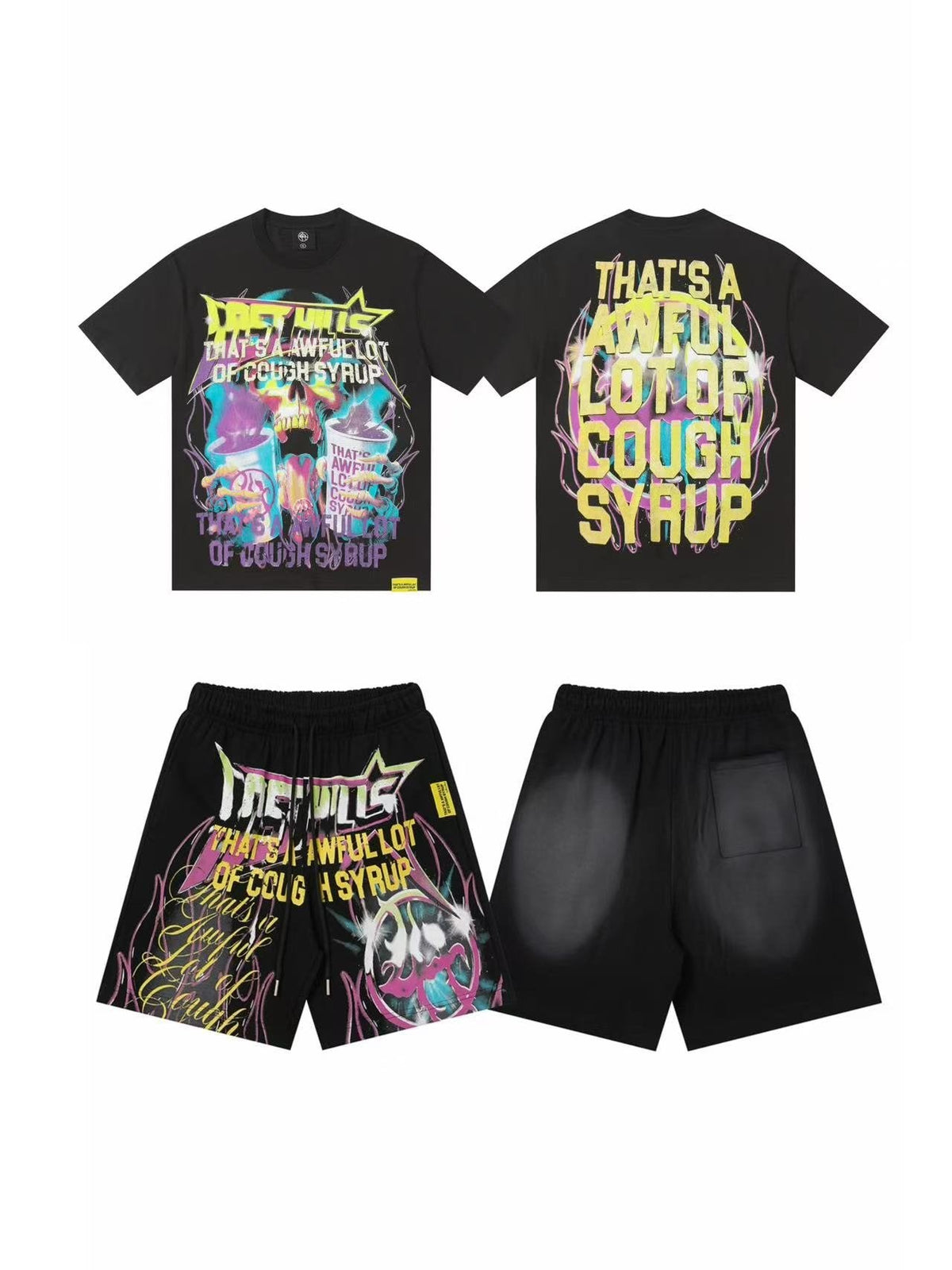 THAT'S A AWFUL LOT OF COUGH SYRUP Statement Graphic Short-Sleeve Set ¡ª hero