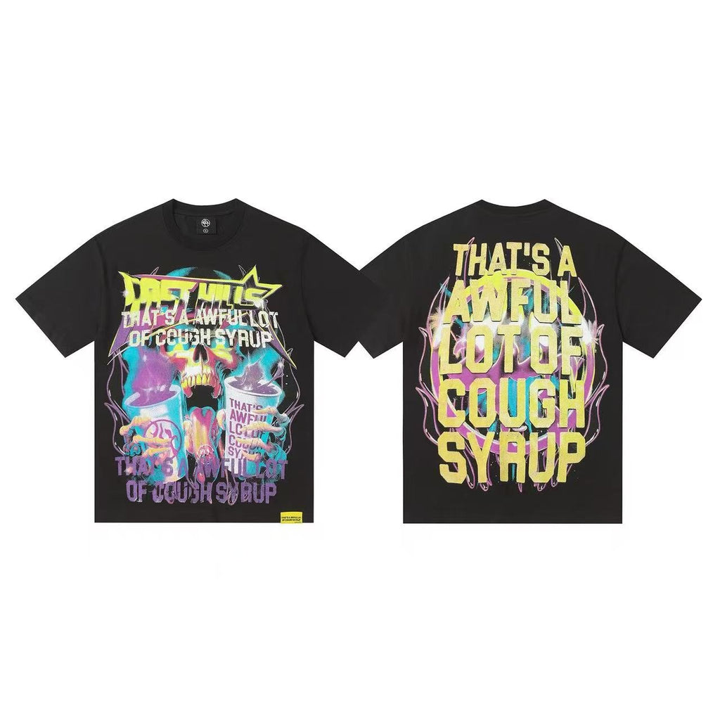 THAT'S A AWFUL LOT OF COUGH SYRUP Statement Graphic Short-Sleeve Set ¡ª detail