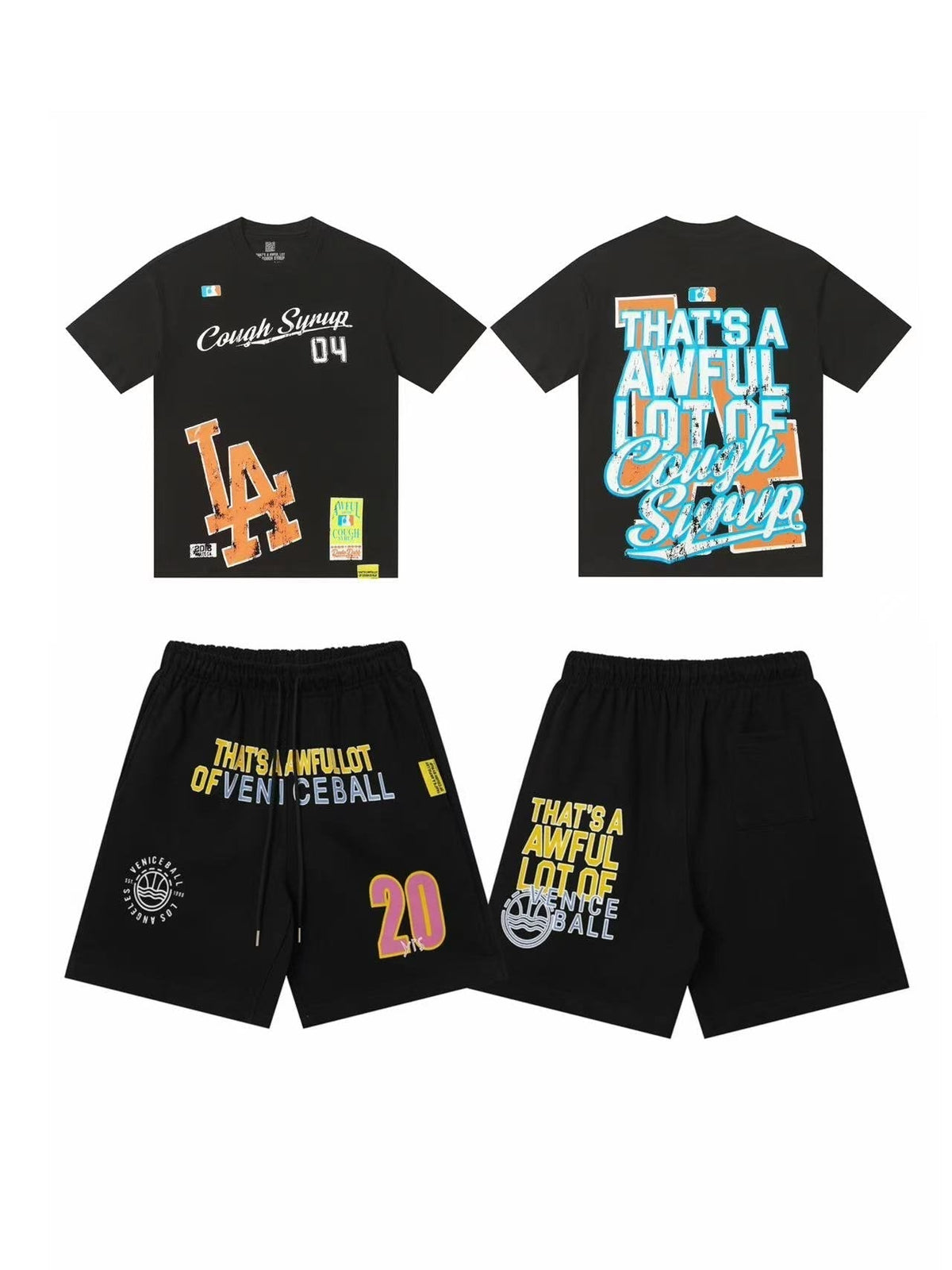 THAT'S A AWFUL LOT OF COUGH SYRUP LA Graphic Short-Sleeve Set ¡ª front