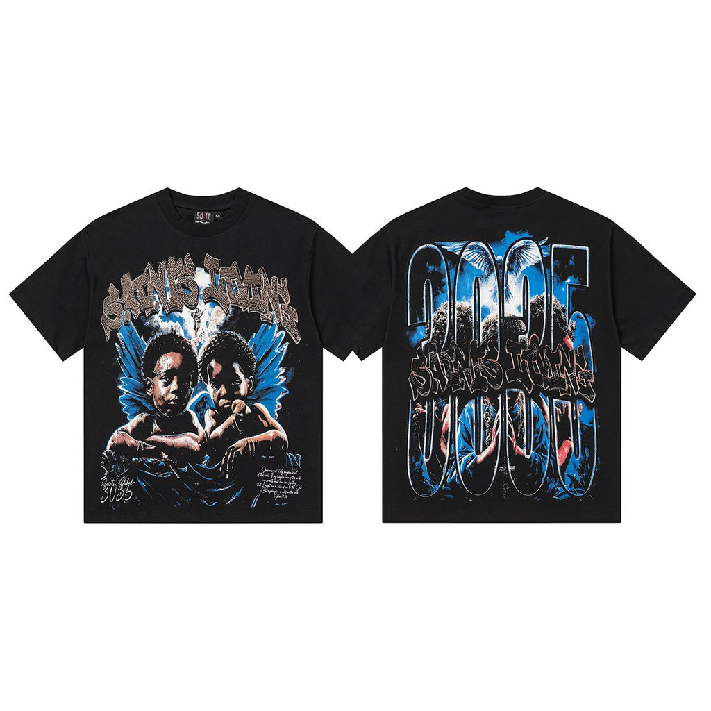 SAINT Rhinestone Graphic Short-Sleeve T-Shirt ¡ª hero