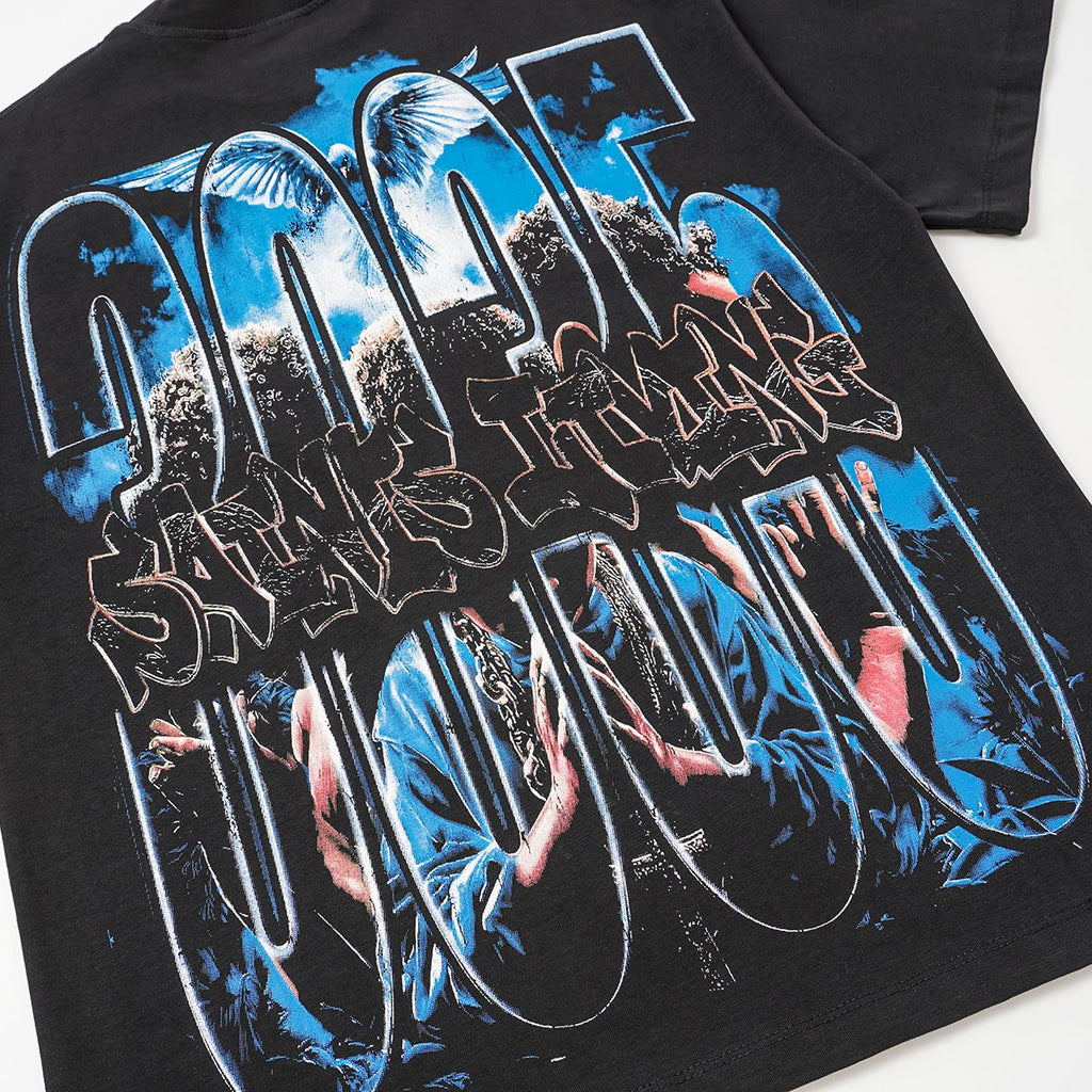 SAINT Rhinestone Graphic Short-Sleeve T-Shirt ¡ª detail