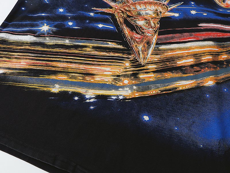 Godspeed Washed Black Front & Back Graphic T-Shirt ¡ª detail