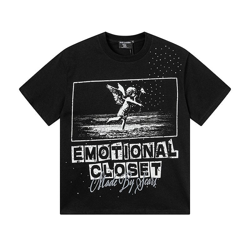 MIXED EMOTION Rhinestone-Style Graphic T-Shirt ¡ª hero