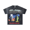 VALE USA Washed Black Rhinestone Graphic T-Shirt ¡ª hero