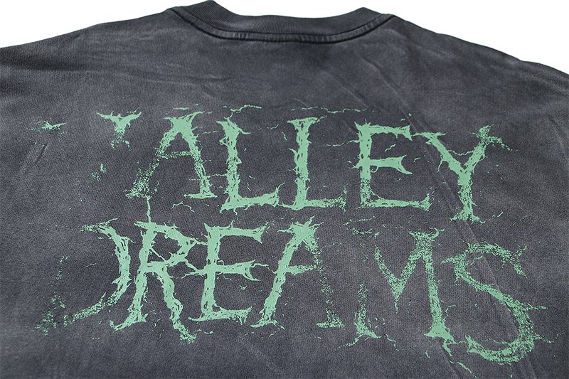 VALE USA Grim Reaper Graphic T-Shirt - Charcoal Black ¡ª detail
