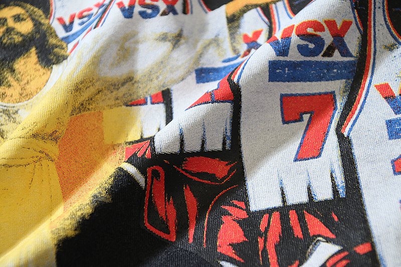 VALE USA Washed Black Sport Graphic T-Shirt ¡ª detail