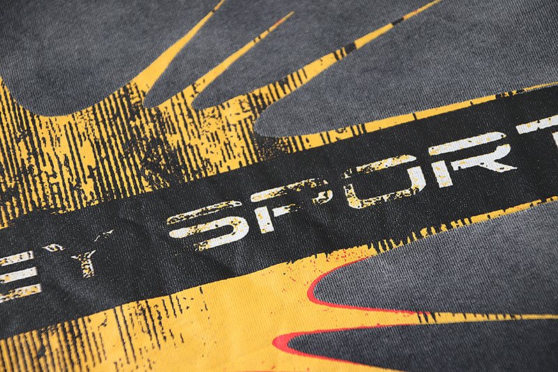 VALE USA Washed Charcoal Sport Crest Graphic T-Shirt ¡ª detail