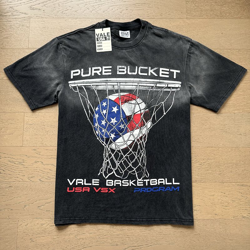 VALE USA Pure Bucket Basketball Graphic T-Shirt ¡ª front