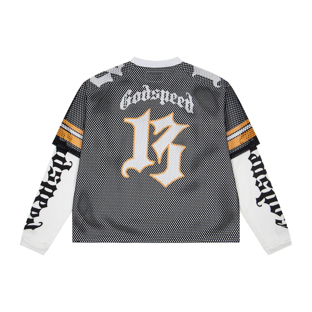 Godspeed Skull Mesh Jersey Long-Sleeve T-Shirt ¡ª back