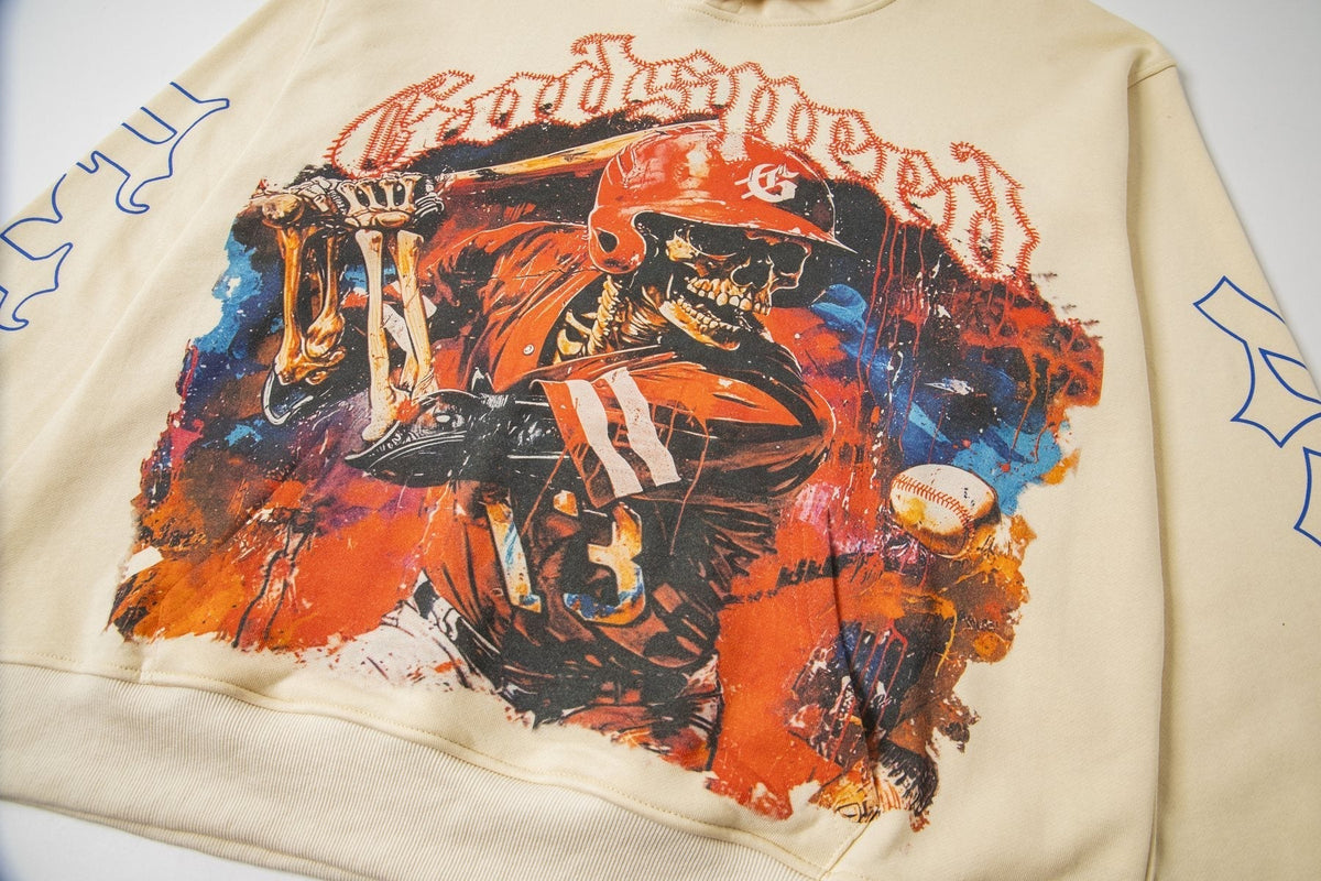 Godspeed E Pluribus Unum Graphic Hoodie - Cream ¡ª detail