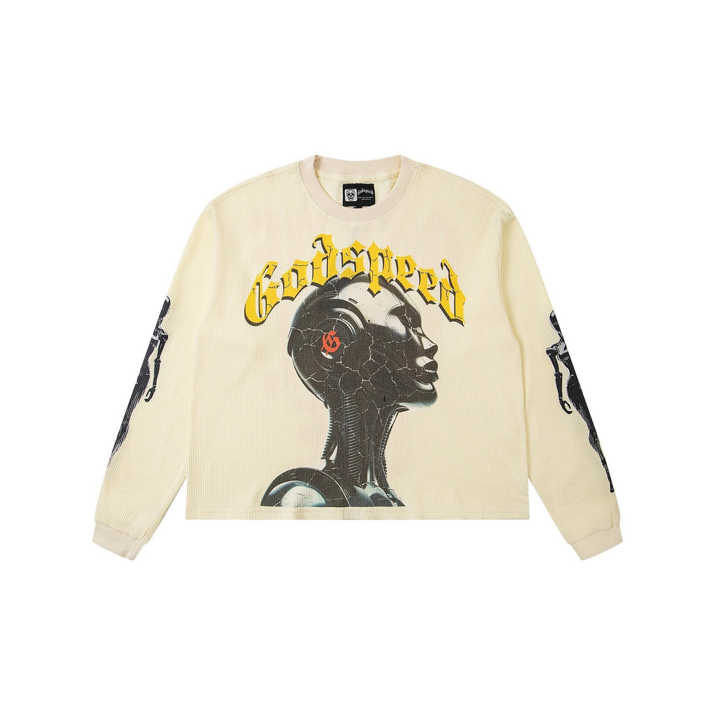 Godspeed Out of Many One Robot Graphic Long-Sleeve T-Shirt ¡ª front