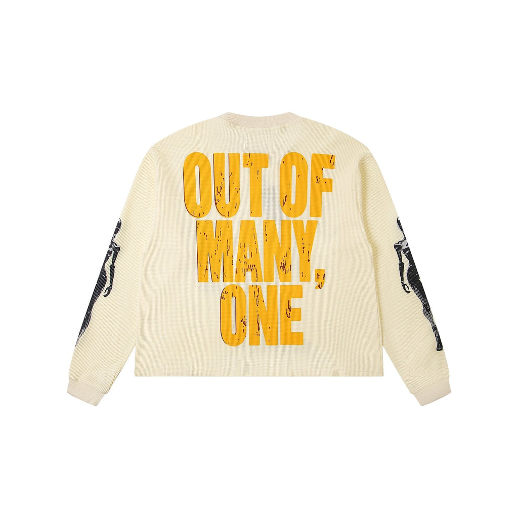 Godspeed Out of Many One Robot Graphic Long-Sleeve T-Shirt ¡ª back