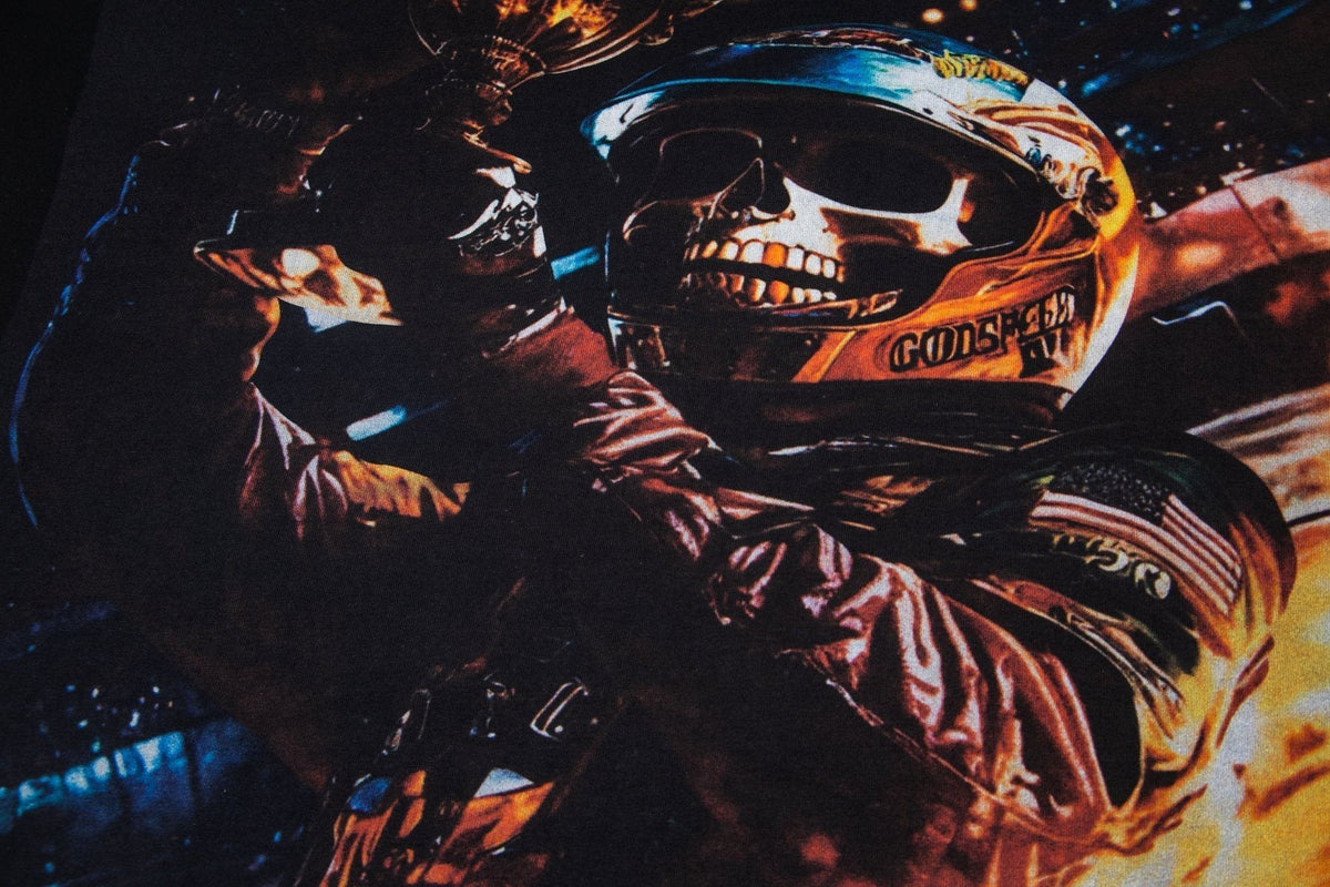 Godspeed Out of Many, One Skull Graphic T-Shirt ¡ª detail