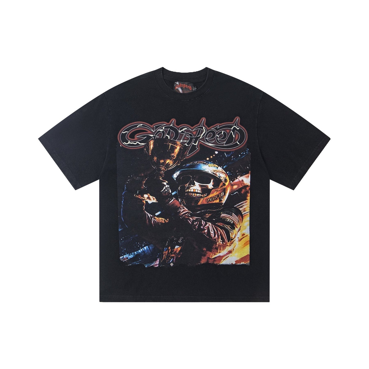 Godspeed Out of Many, One Skull Graphic T-Shirt ¡ª front