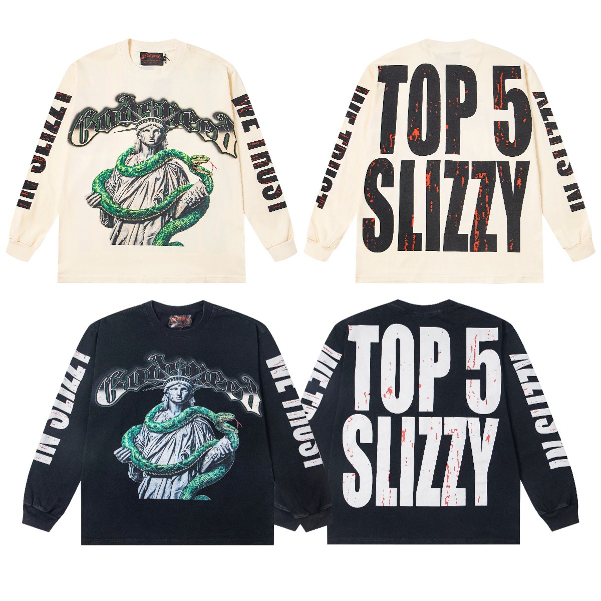 Godspeed Top 5 Slizzy Statue Snake Long-Sleeve T-Shirt ¡ª comparison