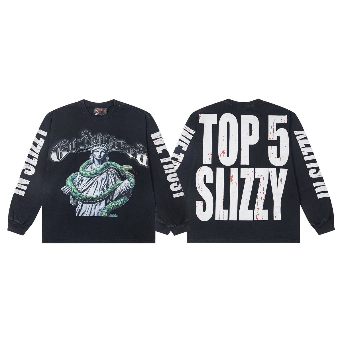 Godspeed Top 5 Slizzy Statue Snake Long-Sleeve T-Shirt ¡ª front