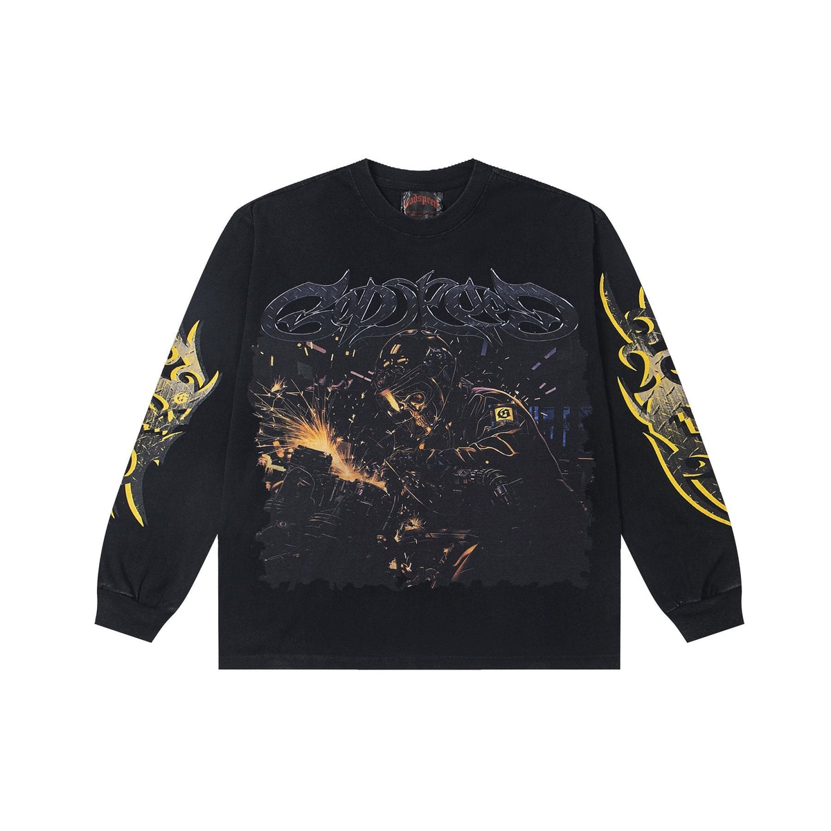 Godspeed White Graphic Long-Sleeve T-Shirt ¡ª front