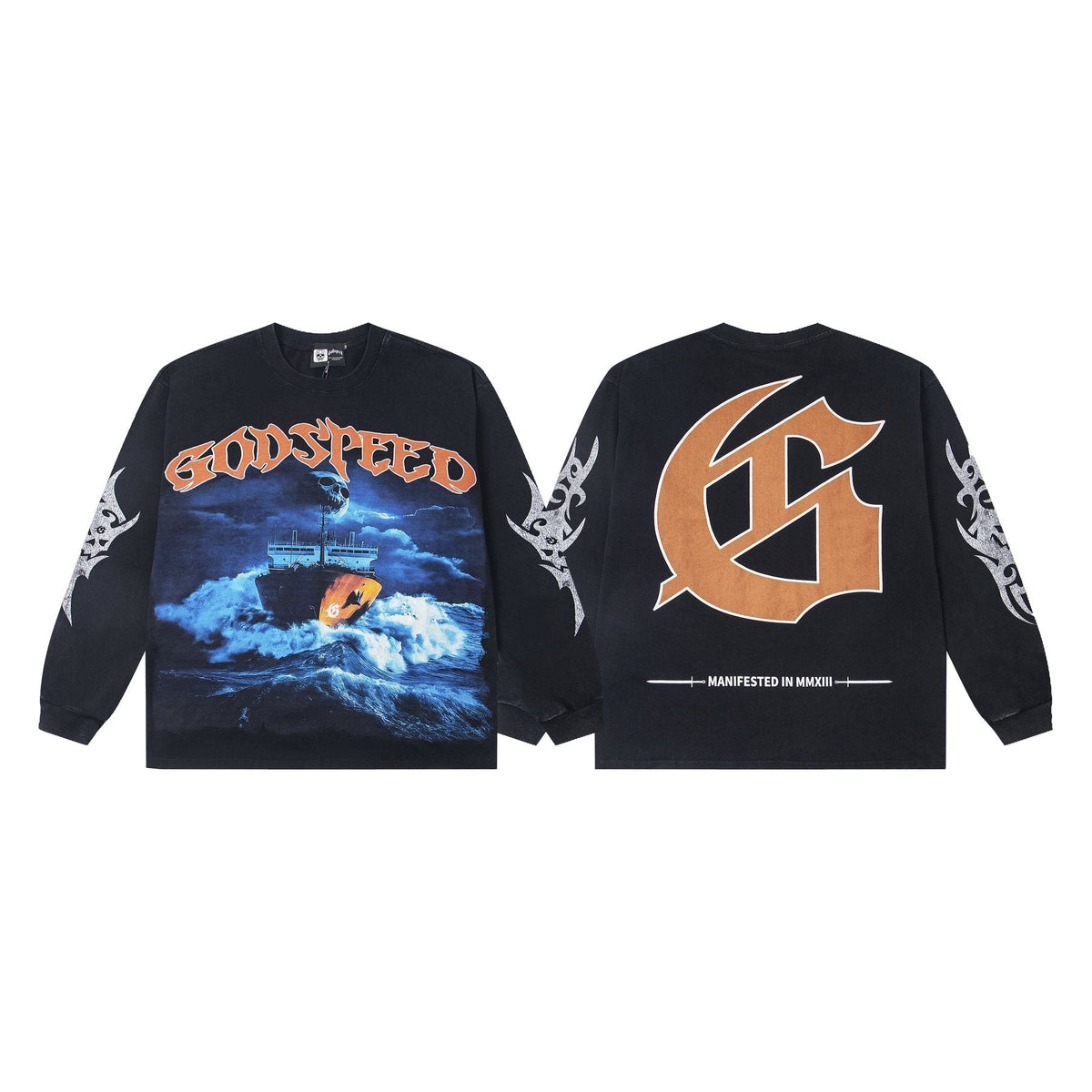 Godspeed Ship Graphic Long-Sleeve T-Shirt ¡ª comparison