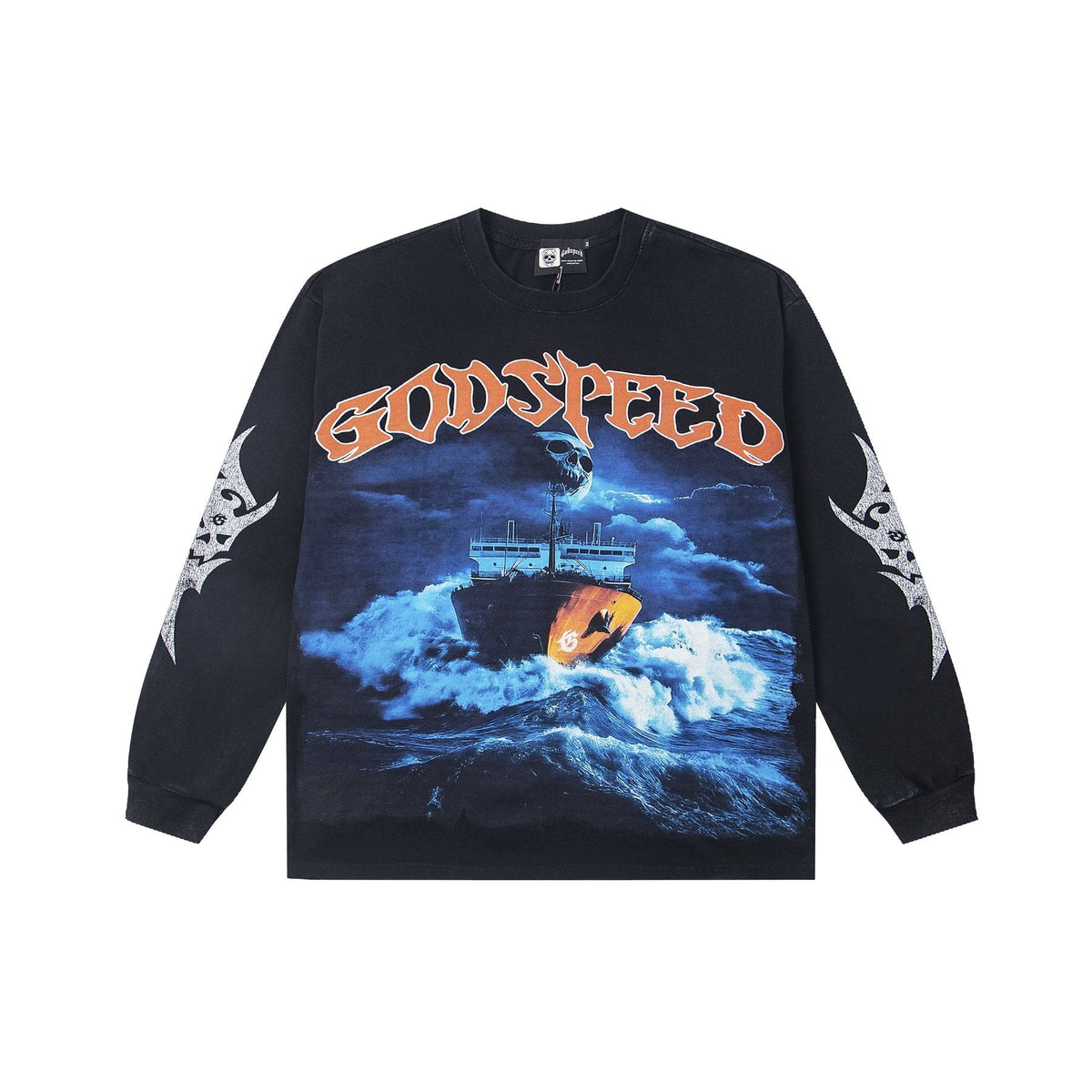 Godspeed Ship Graphic Long-Sleeve T-Shirt ¡ª front