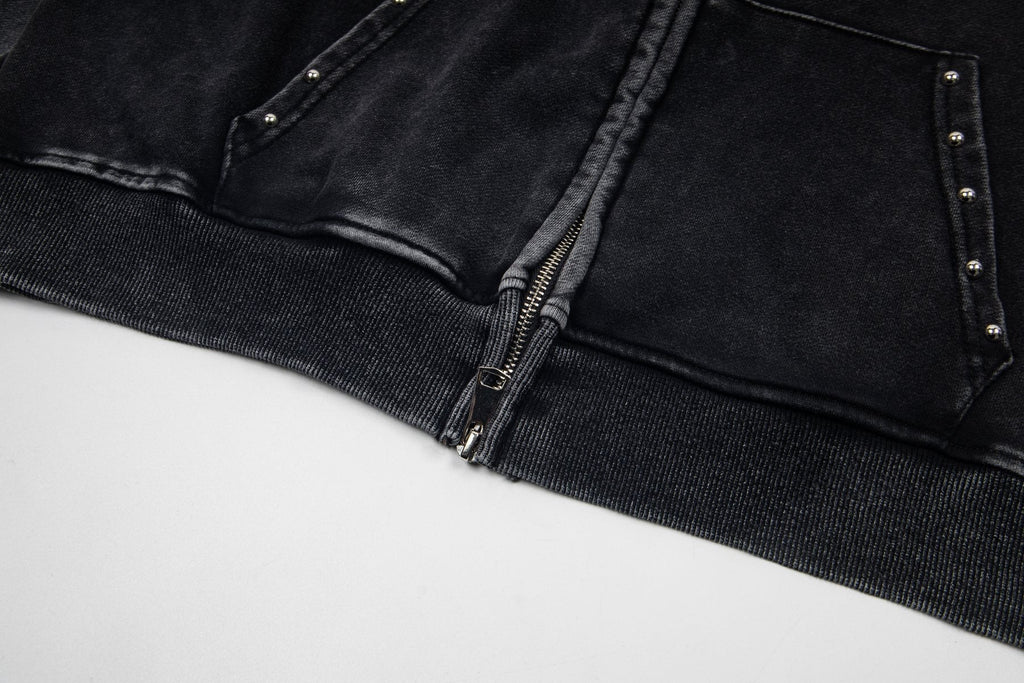 Godspeed Rhinestone-Style Zip Hoodie ¡ª detail